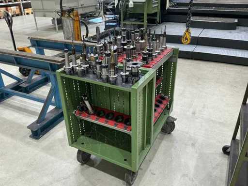 CNC-Werkzeugwagen mit konischen Werkzeughaltern